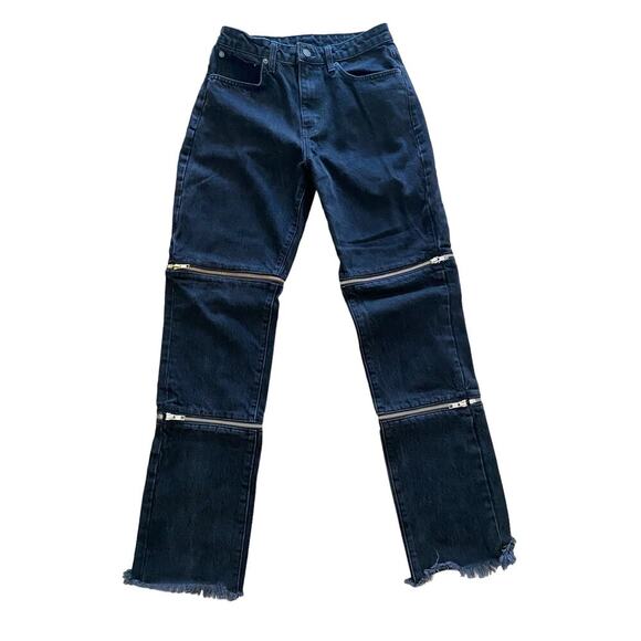 CARMAR Juliet Zipper Grunge Preppy Black Women Jeans 27 - Picture 1 of 8